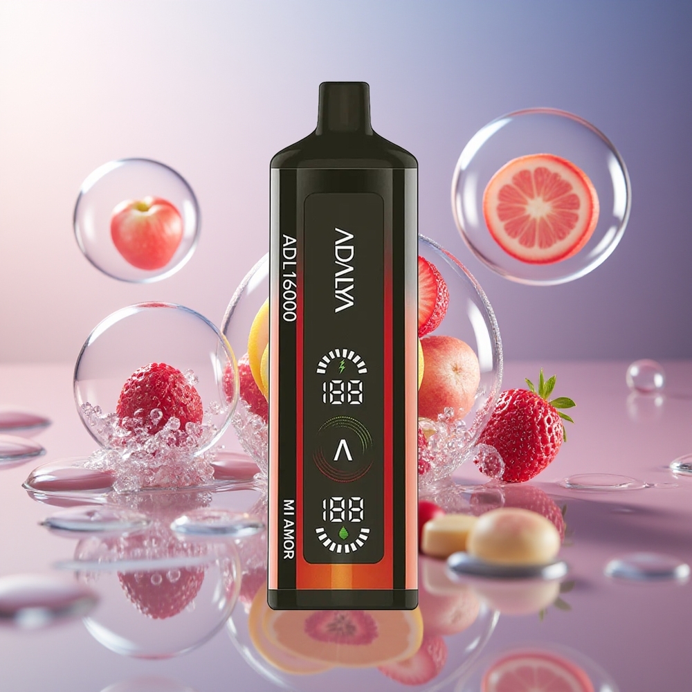 Adalya ADL 16000 PRO Puffs Jednorazowe E-papierosy Mi Amor z Ekranem Cyfrowym
