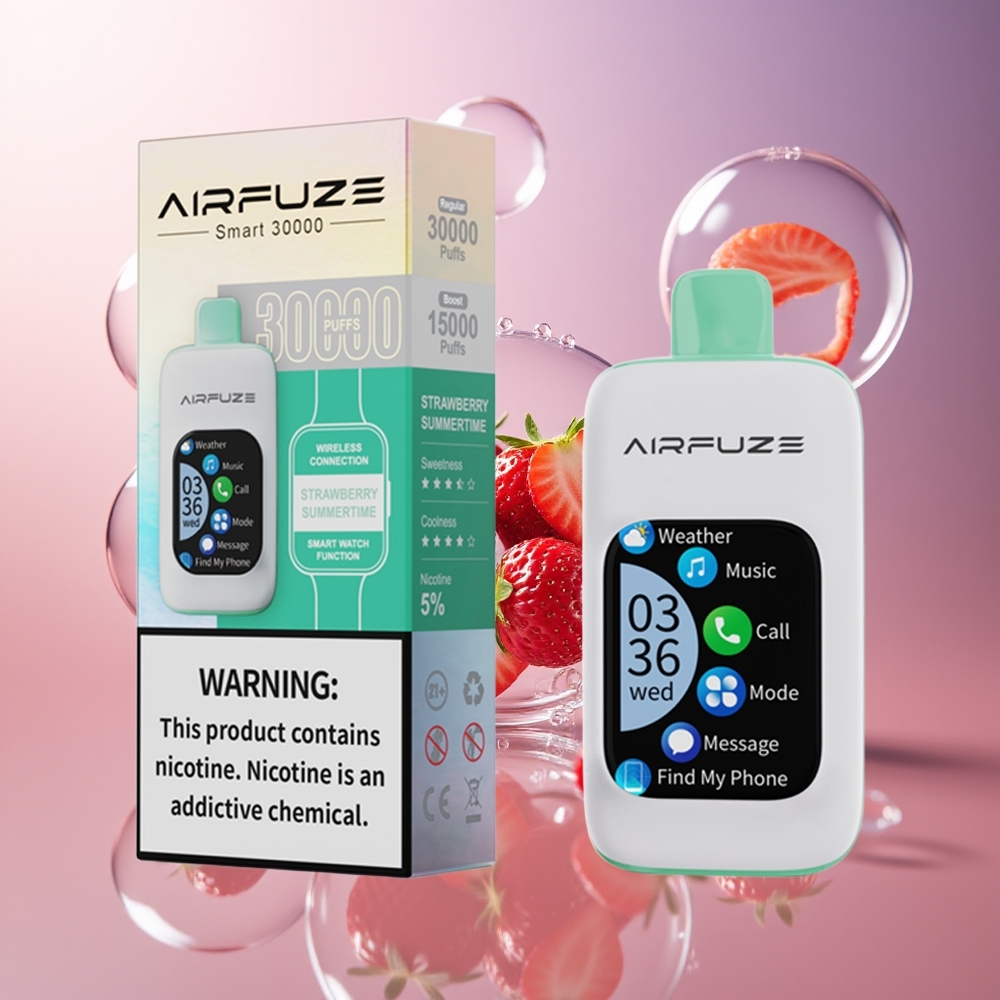 AirFuze Smart 30000 Puffs 900mAh Jednorazowy Vape Truskawkowy Letni Czas