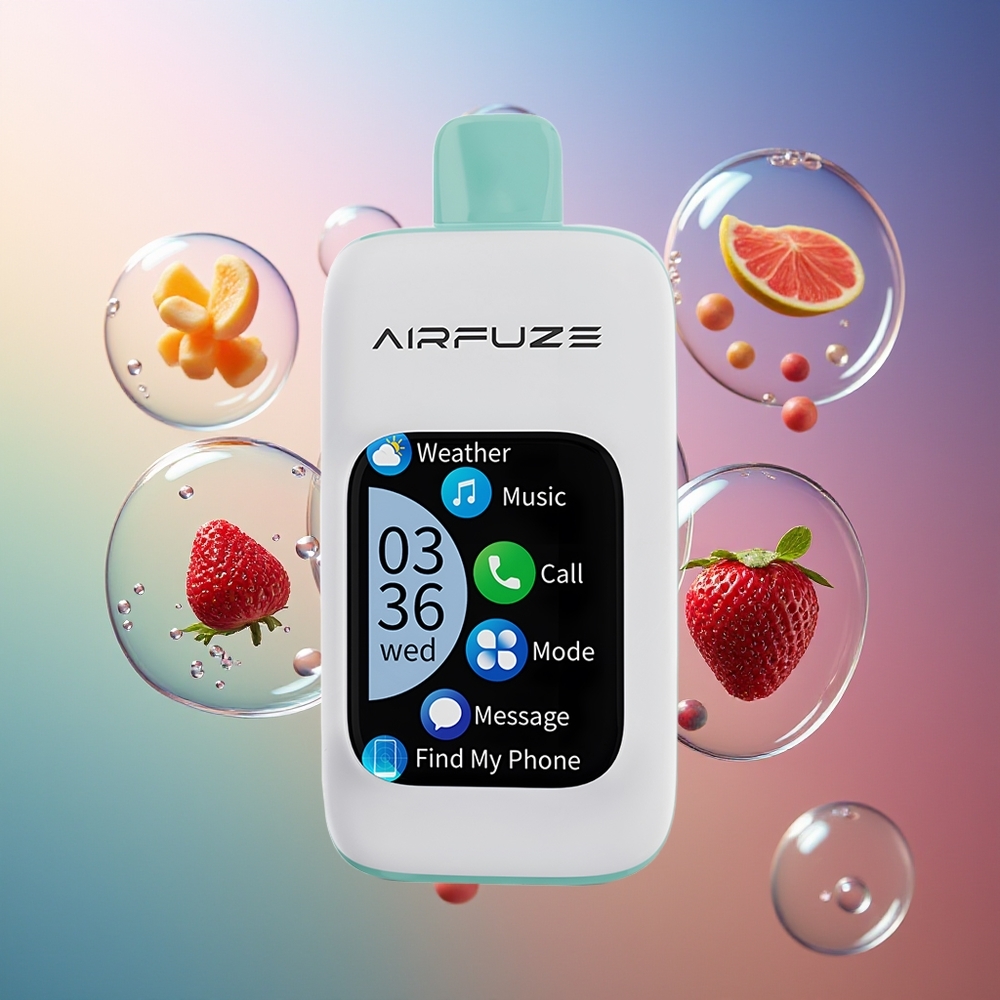 AirFuze Smart 30000 Puffs Tęczowy Owocowy Wybuch z Wyświetlaczem TFT