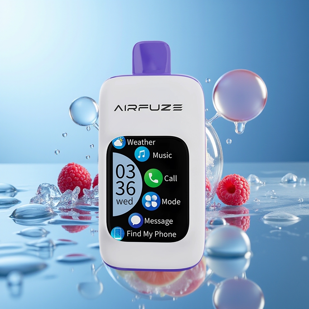 AirFuze Smart Pro 40000 Puffs Niebieski Malinowy Lód Zintegrowany Smartfon