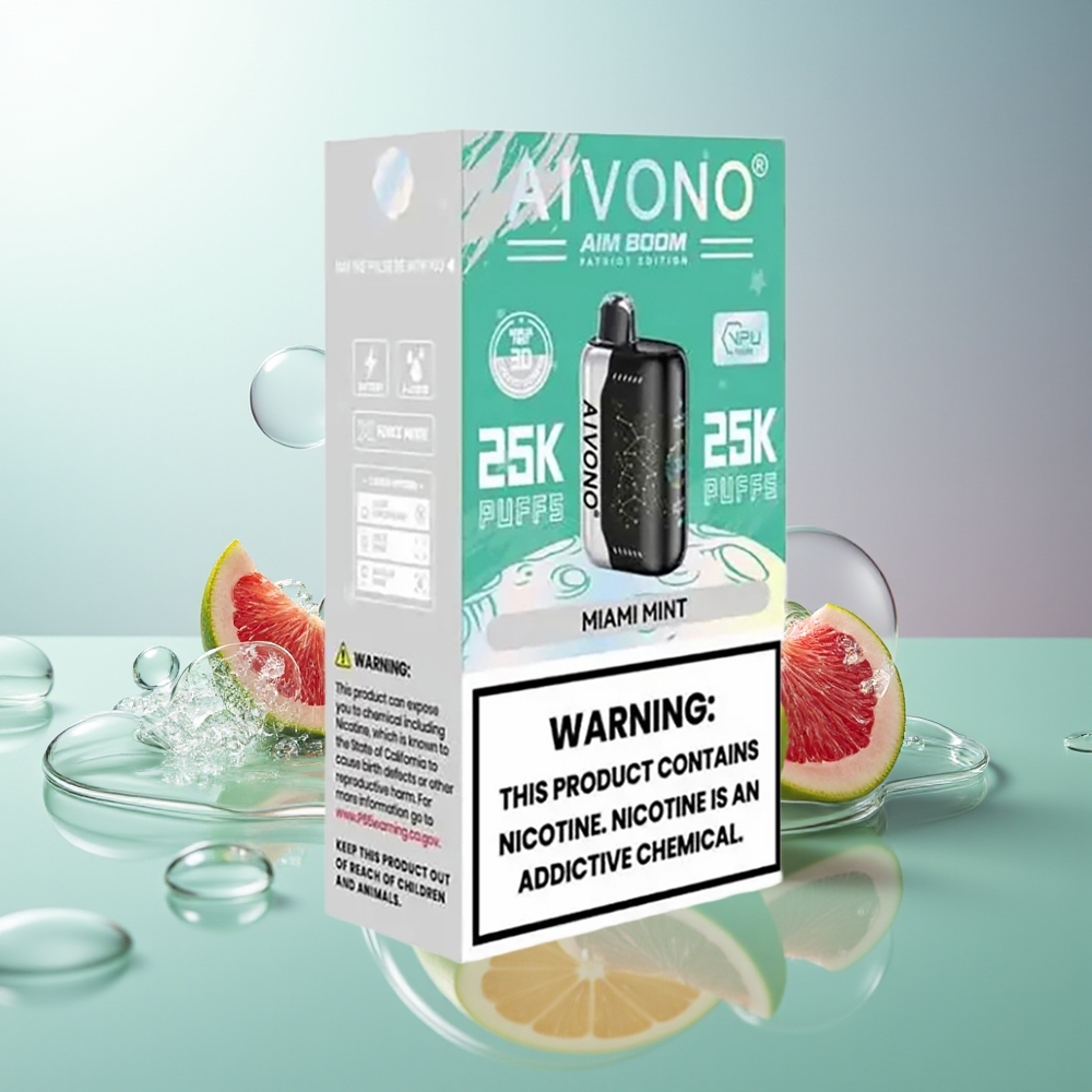 Aivono Aim Boom 25000 Puffs Miami Mięta Typ-C