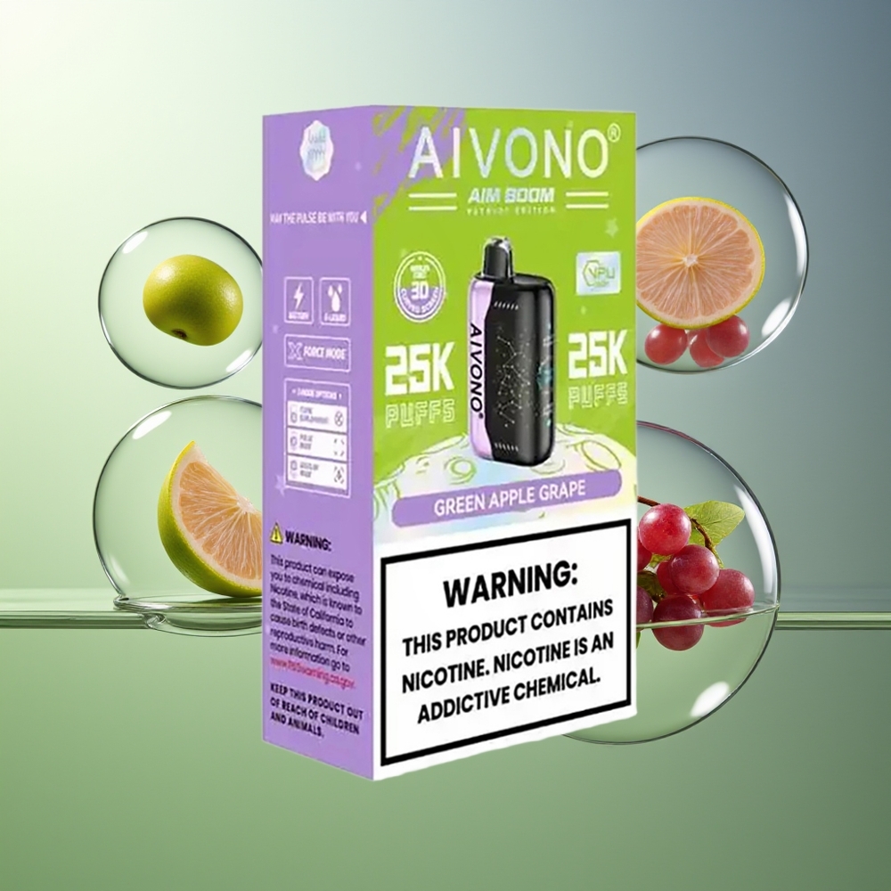 Aivono Aim Boom 25000 Pustek Zielone Jabłko Winogrono Typ-C Ładowanie