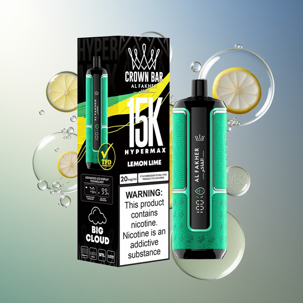 Al Fakher Crown Bar 15K Hypermax Cytrusowy Lime Kompaktowy