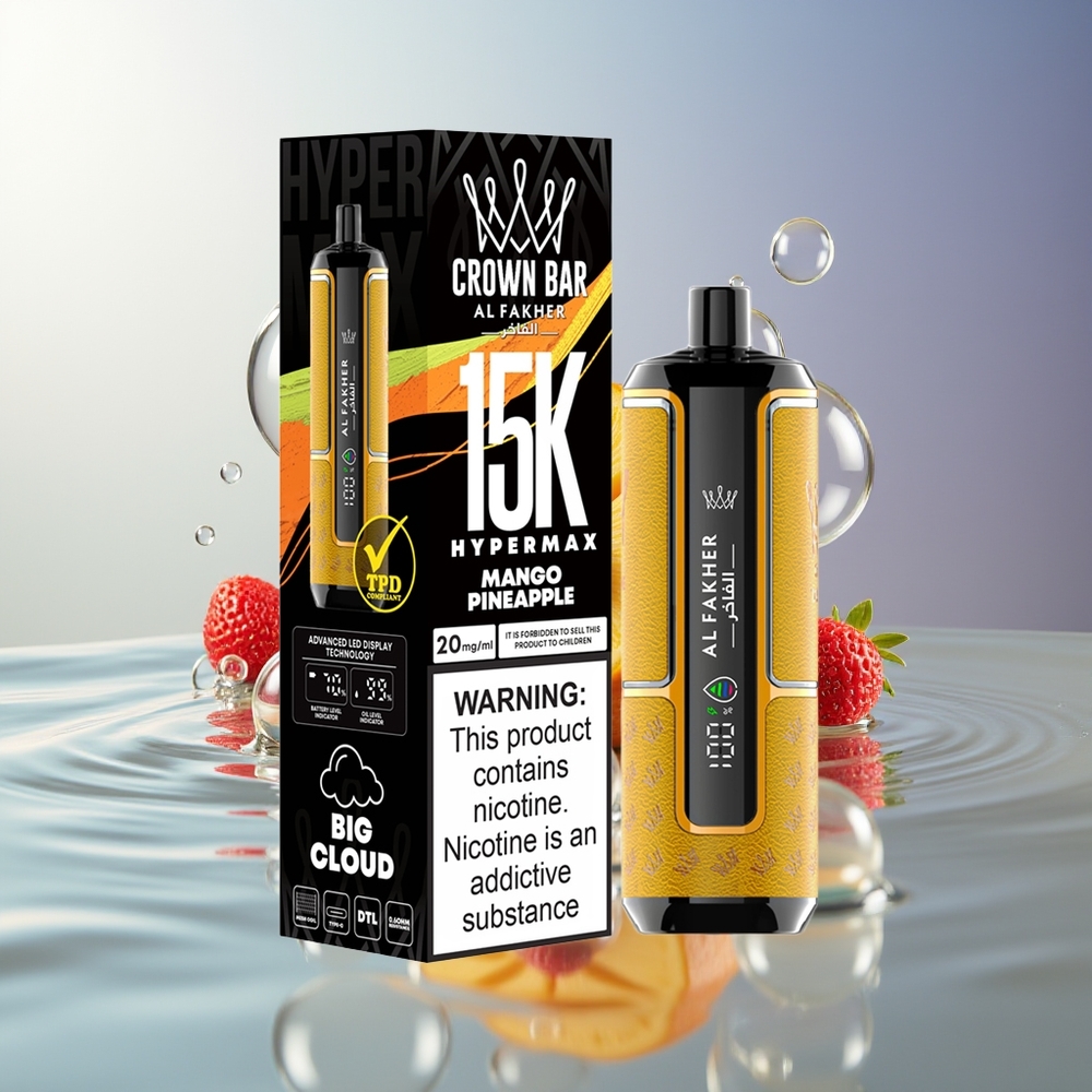 Al Fakher Crown Bar 15K Hypermax Kompakt Jednorazowy Vape Kit Mango Ananas
