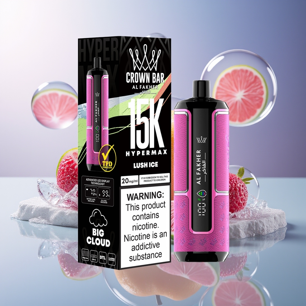 Al Fakher Crown Bar 15K Hypermax Kompakt Lód Owocowy