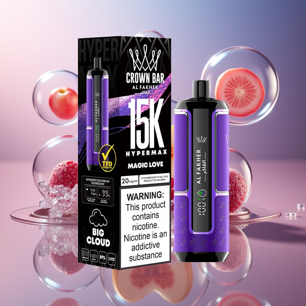 Al Fakher Crown Bar 15K Hypermax Kompaktowy DTL Magic Love
