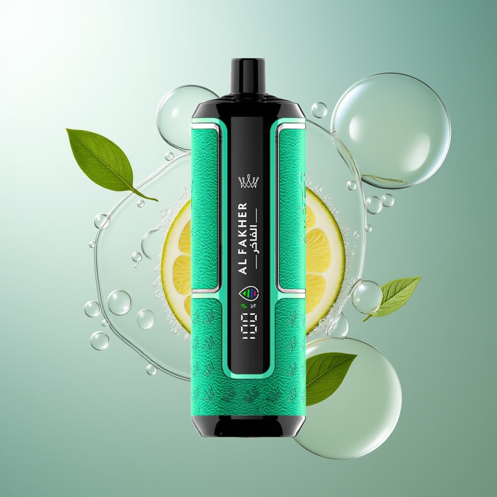 Al Fakher Crown Bar 15K Hypermax Kompaktowy Jednorazowy Vape Kit Cytryna Mięta
