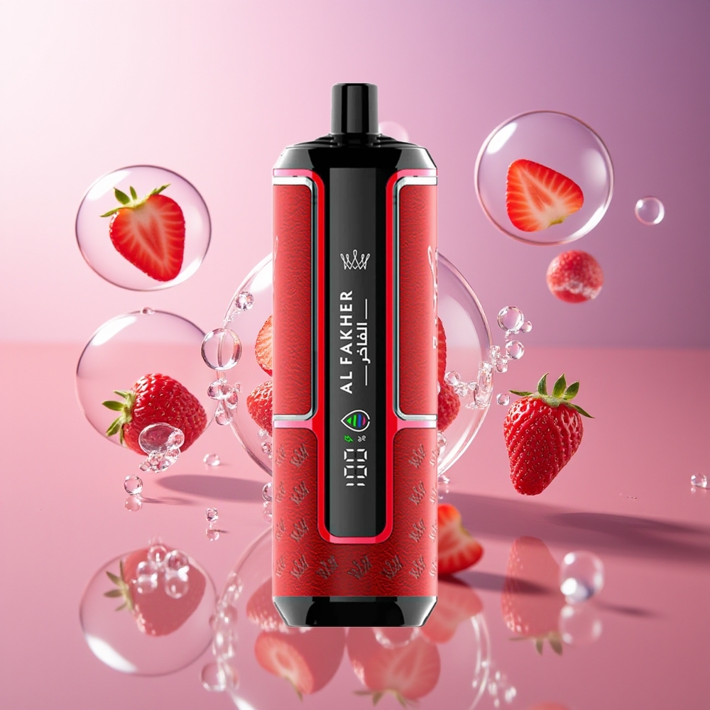 Al Fakher Crown Bar 15K Hypermax Kompaktowy Jednorazowy Zestaw Vape Truskawkowy Punch