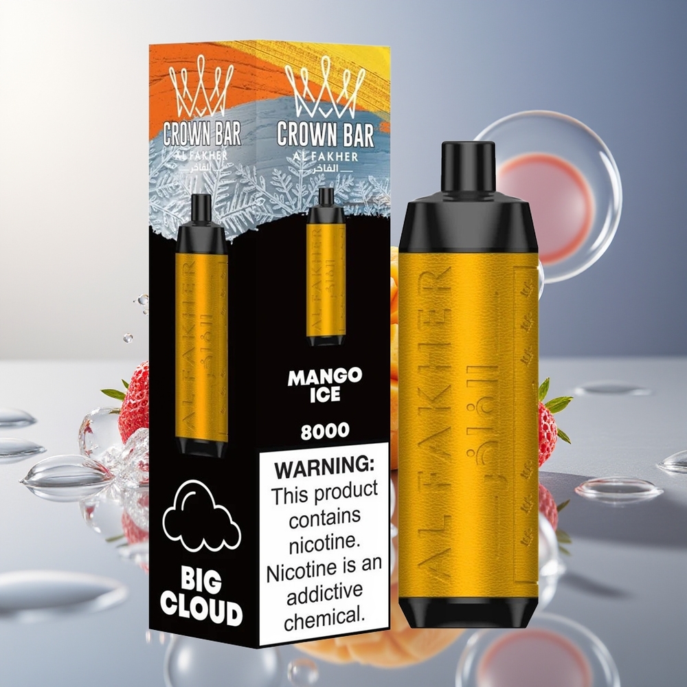 Al Fakher Crown Bar 8000 Crystal 18ml Jednorazowe Vape Mango Lód