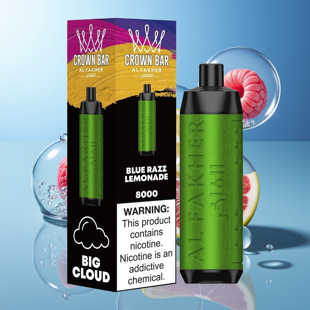 Al Fakher Crown Bar 8000 Crystal 18ml Niebieska Lemoniada