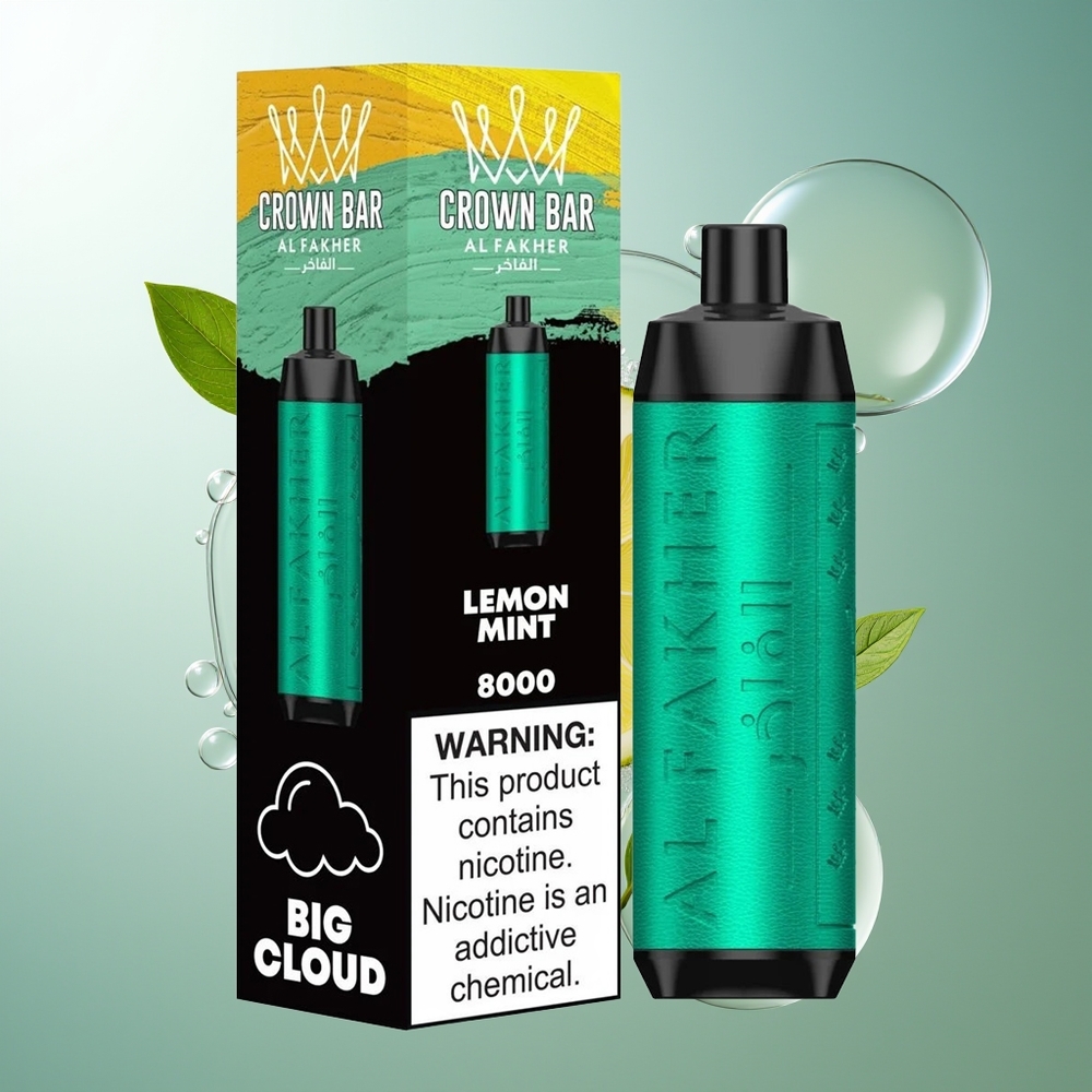 Al Fakher Crown Bar 8000 Crystal Cytryna Mięta 18ml