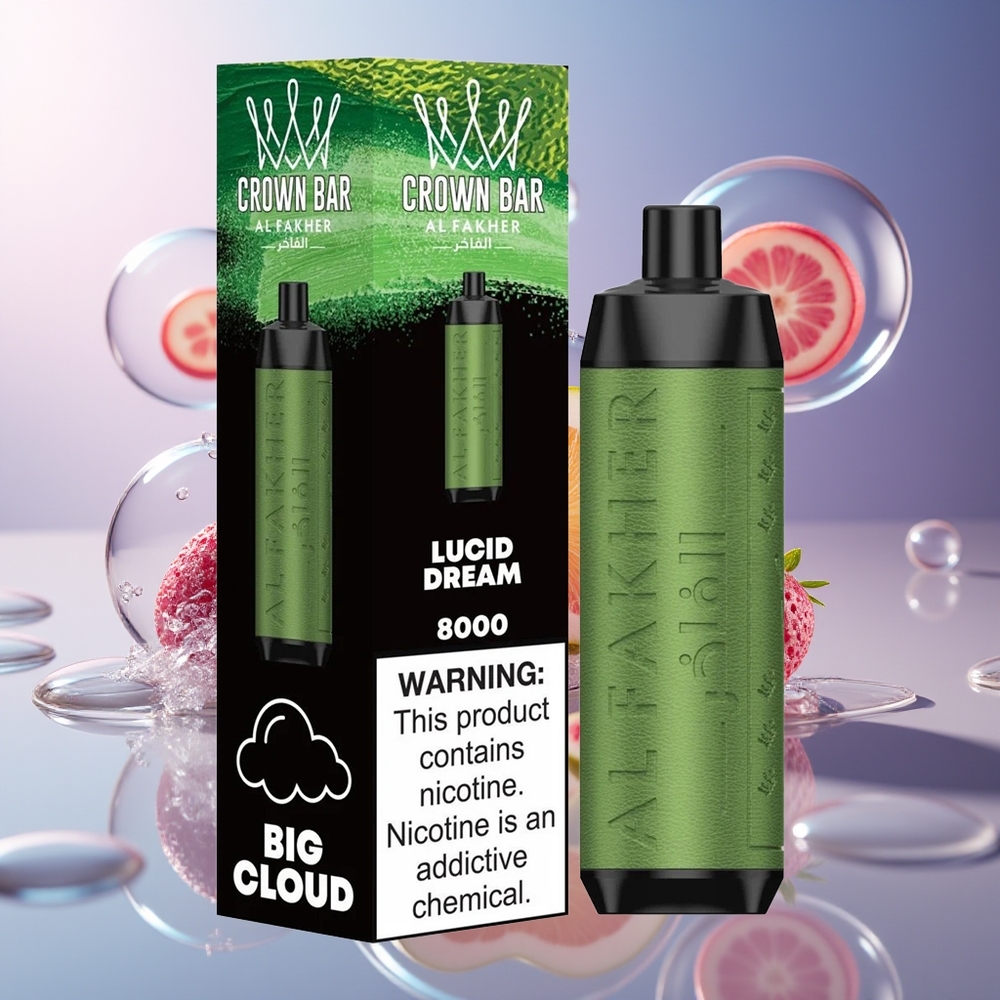Al Fakher Crown Bar 8000 Crystal Kryształowa Jednorazowa Vape 18ml Jasny Sen