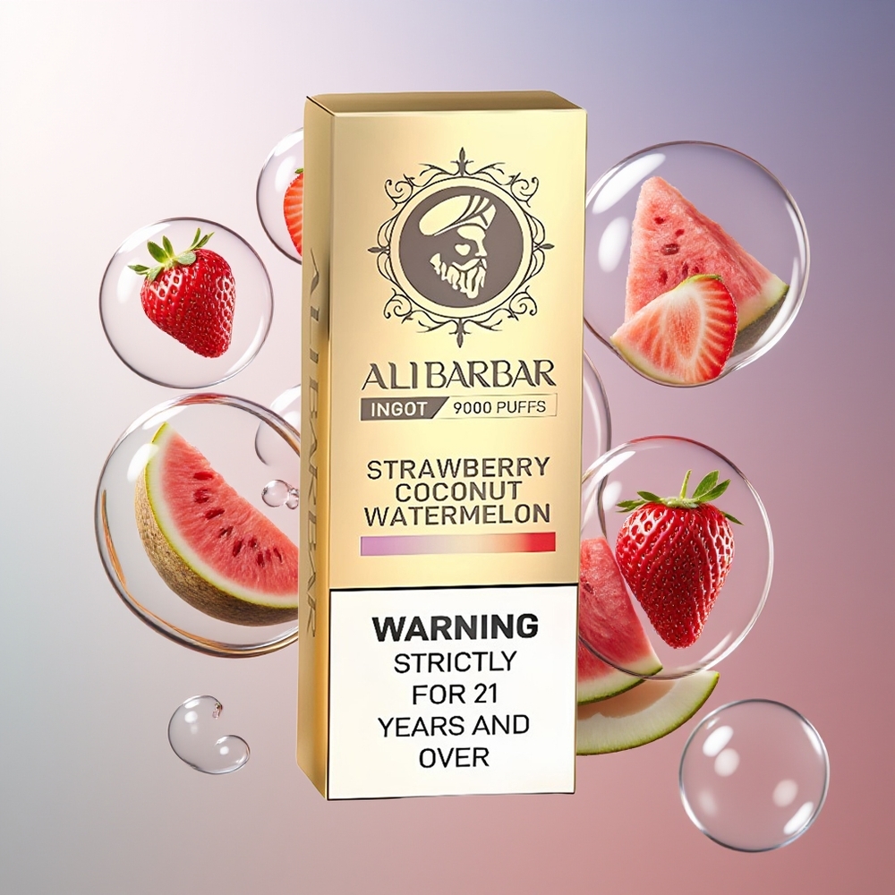 Alibarbar Ingot 9000 Puffs 22ml Truskawka Kokos Arbuz