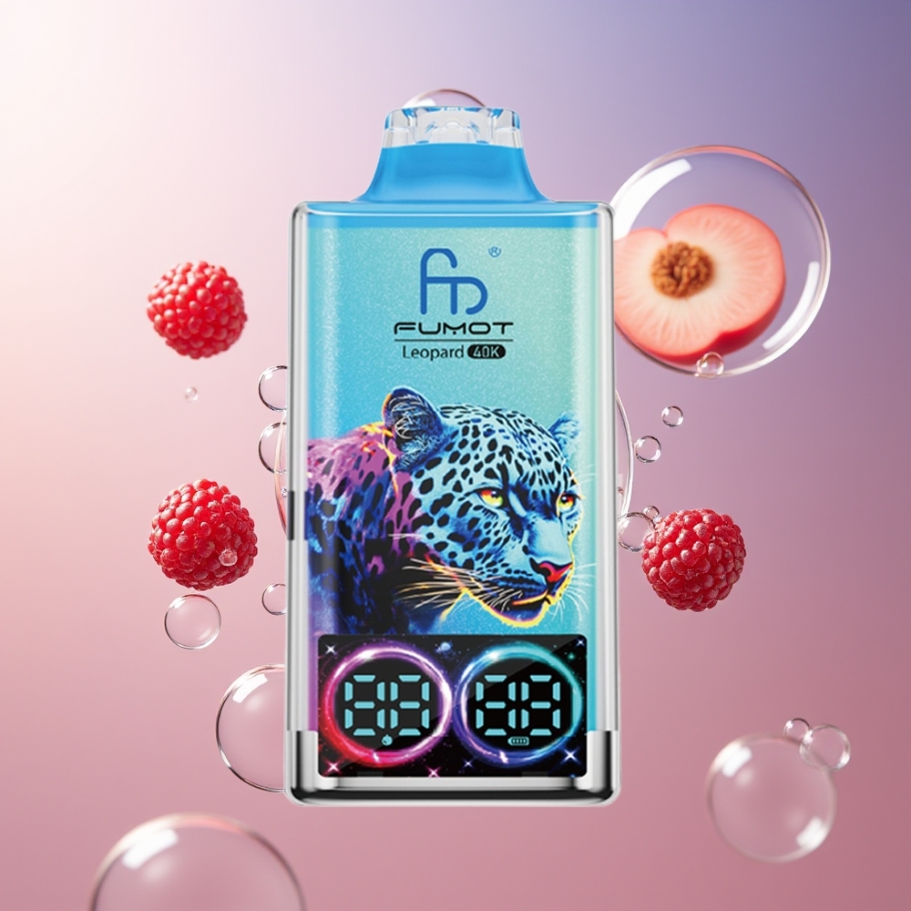 Fumot Leopard 40K Puffs Dual Mesh Brzoskwiniowo-Jagodowy