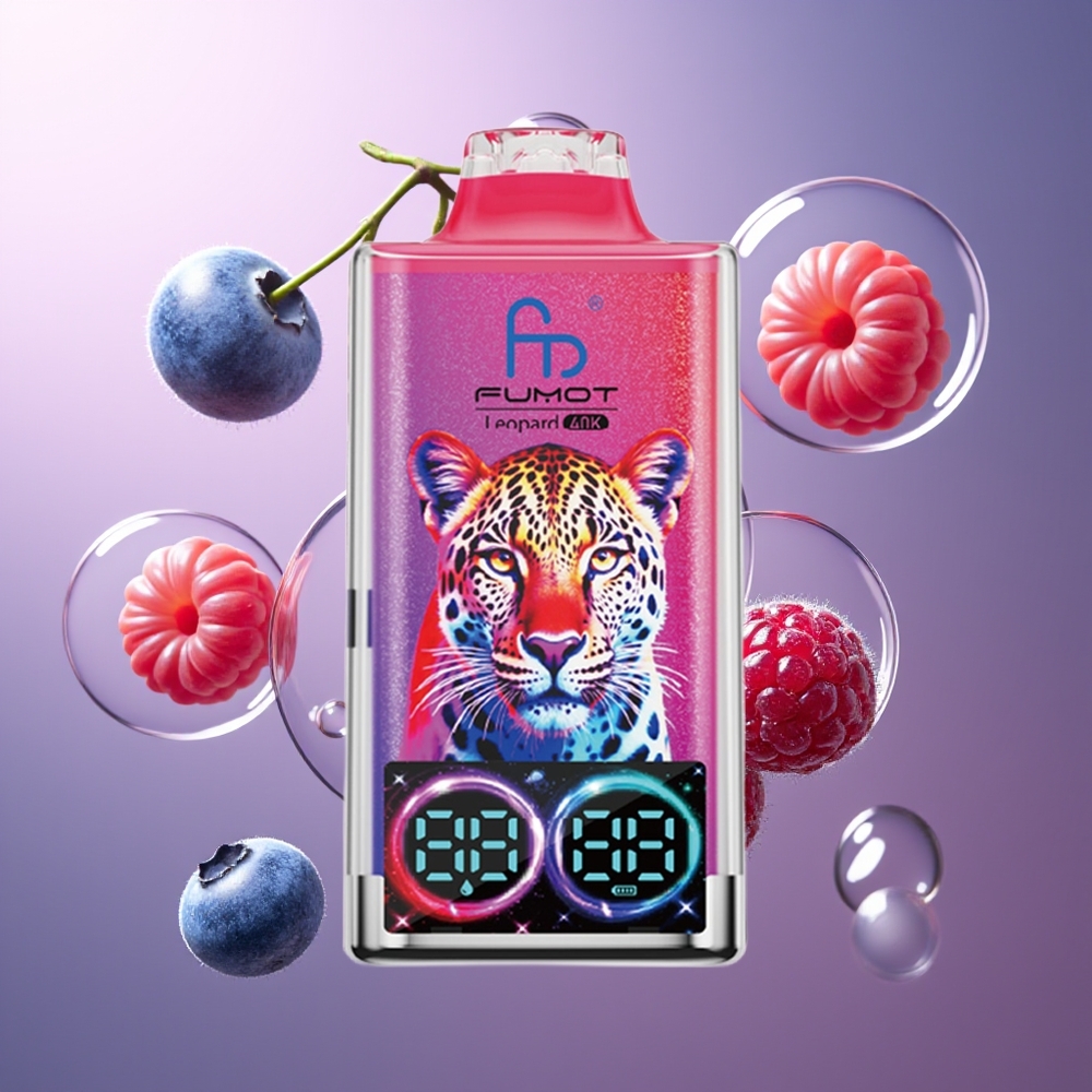 Fumot Leopard 40K Puffs Dual Mesh Jagoda Wiśnia Żurawina