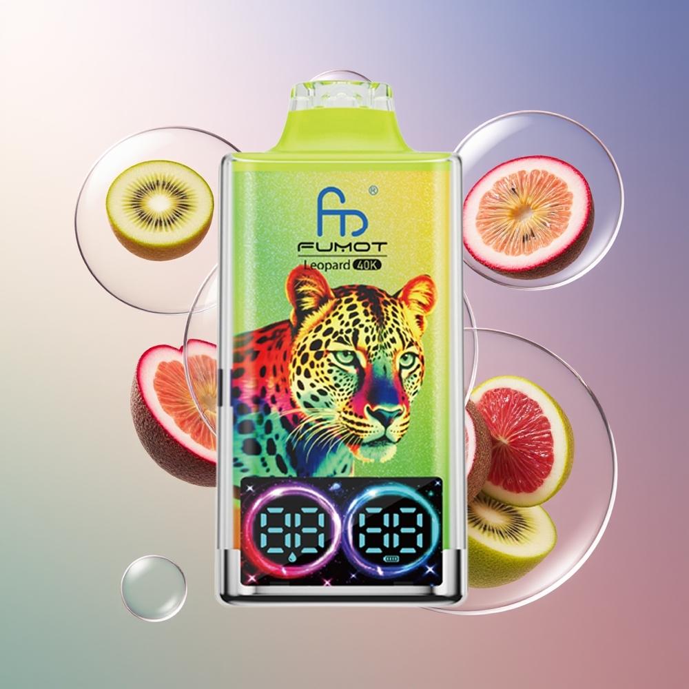 Fumot Leopard 40K Puffs Dual Mesh Kiwi Marakuja Guawa