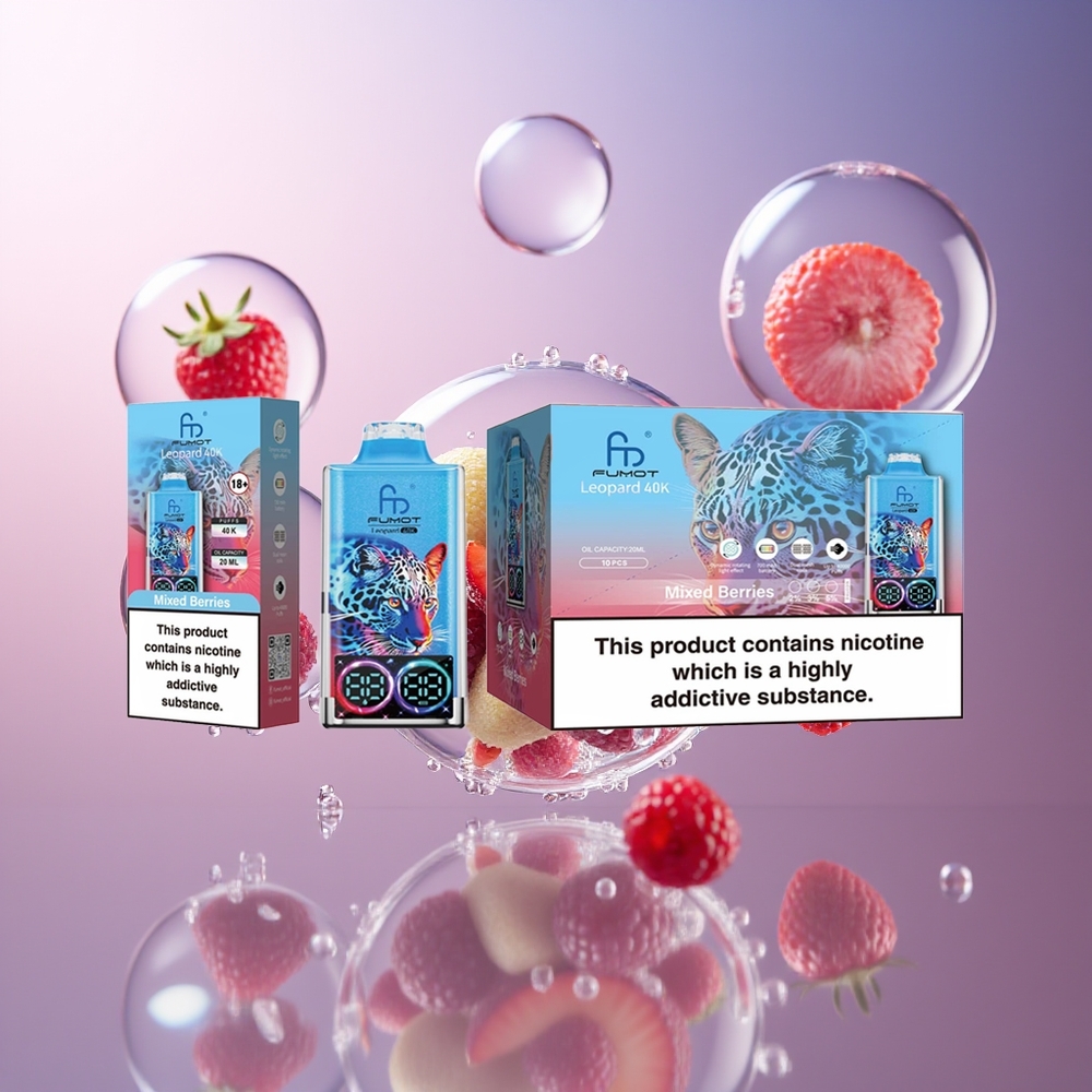 Fumot Leopard 40K Puffs Dual Mesh Mieszane Jagody