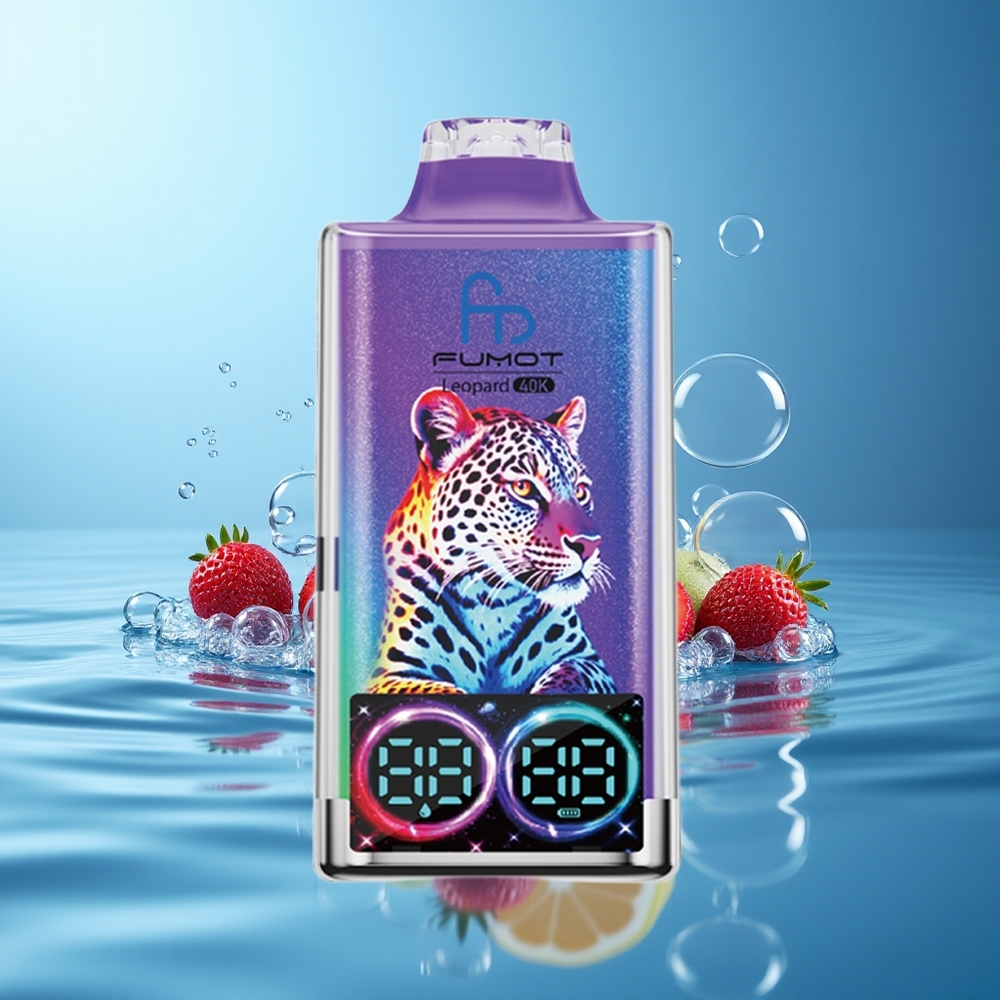 Fumot Leopard 40K Puffs Dual Mesh Mr Blue