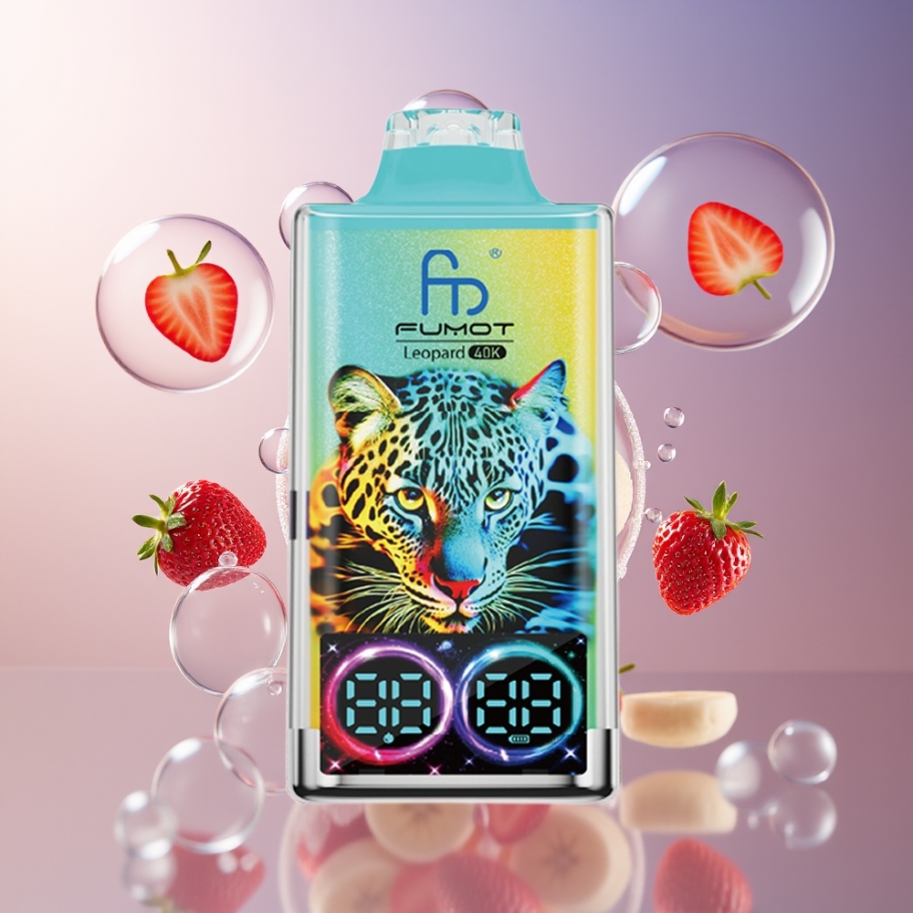 Fumot Leopard 40K Puffs Truskawkowo-Bananowy Dual Mesh