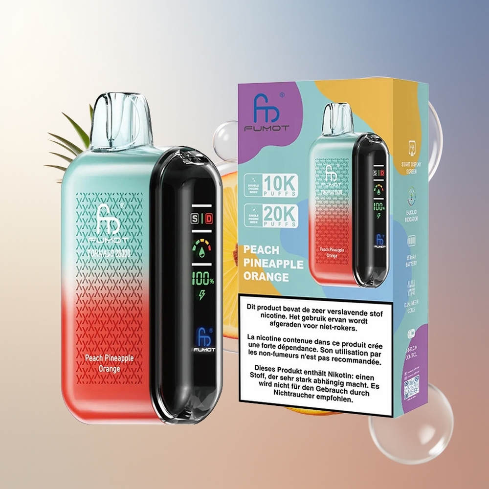 Fumot Tornado 20000 Puffs 850mAh Brzoskwinia Ananas Pomarańcza