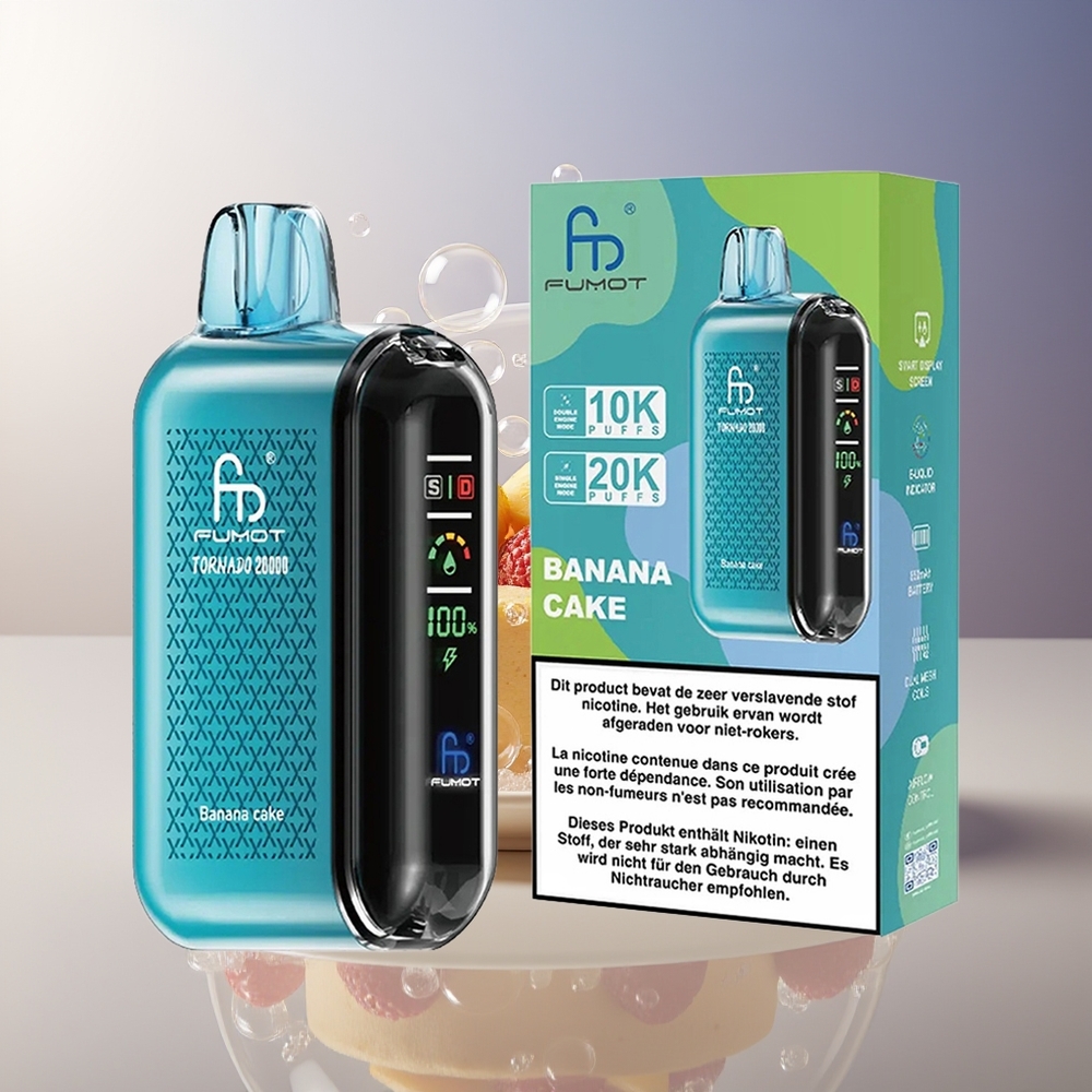Fumot Tornado 20000 Puffs Ciasto Bananowe Dual Mesh Coil