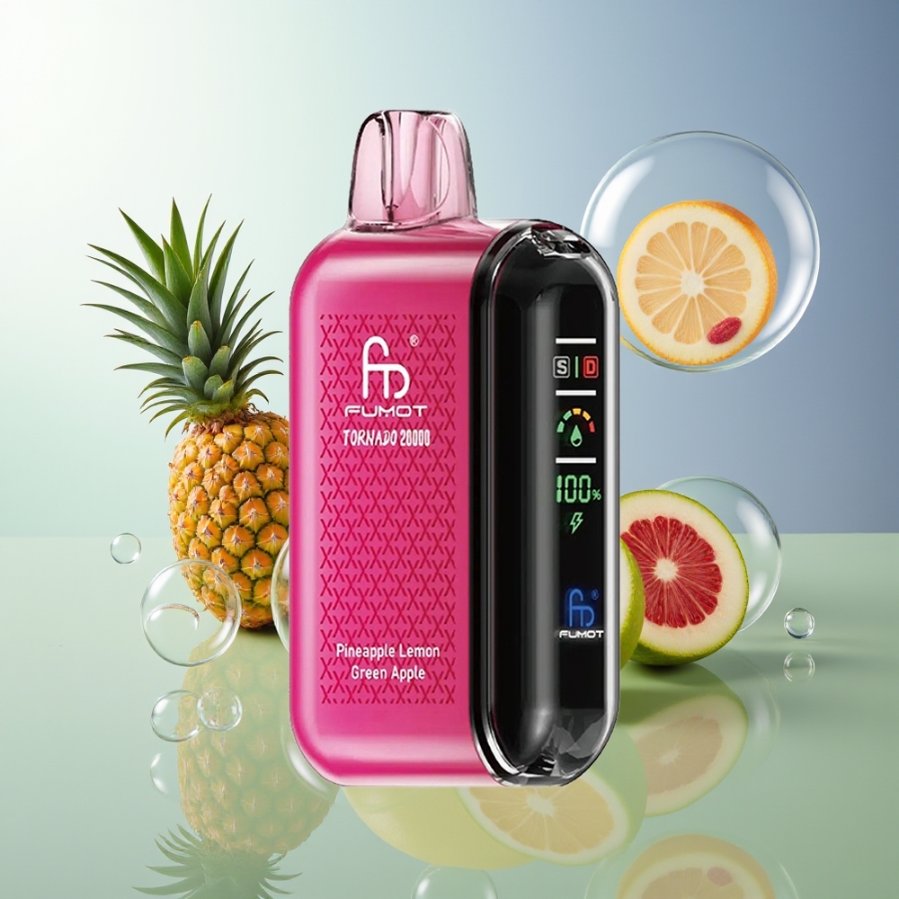 Fumot Tornado 20000 Puffs Dual Mesh Ananas Cytryna Zielone Jabłko
