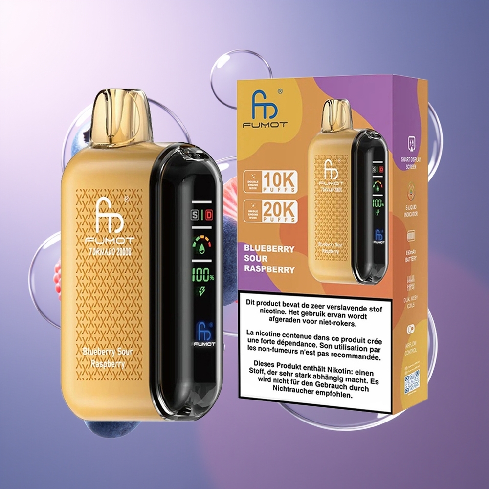Fumot Tornado 20000 Puffs Dual Mesh Borówka Kwaśna Malina