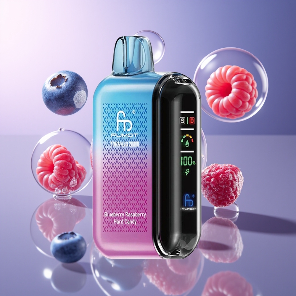 Fumot Tornado 20000 Puffs Dual Mesh Coil Malinowy Cukierkowy