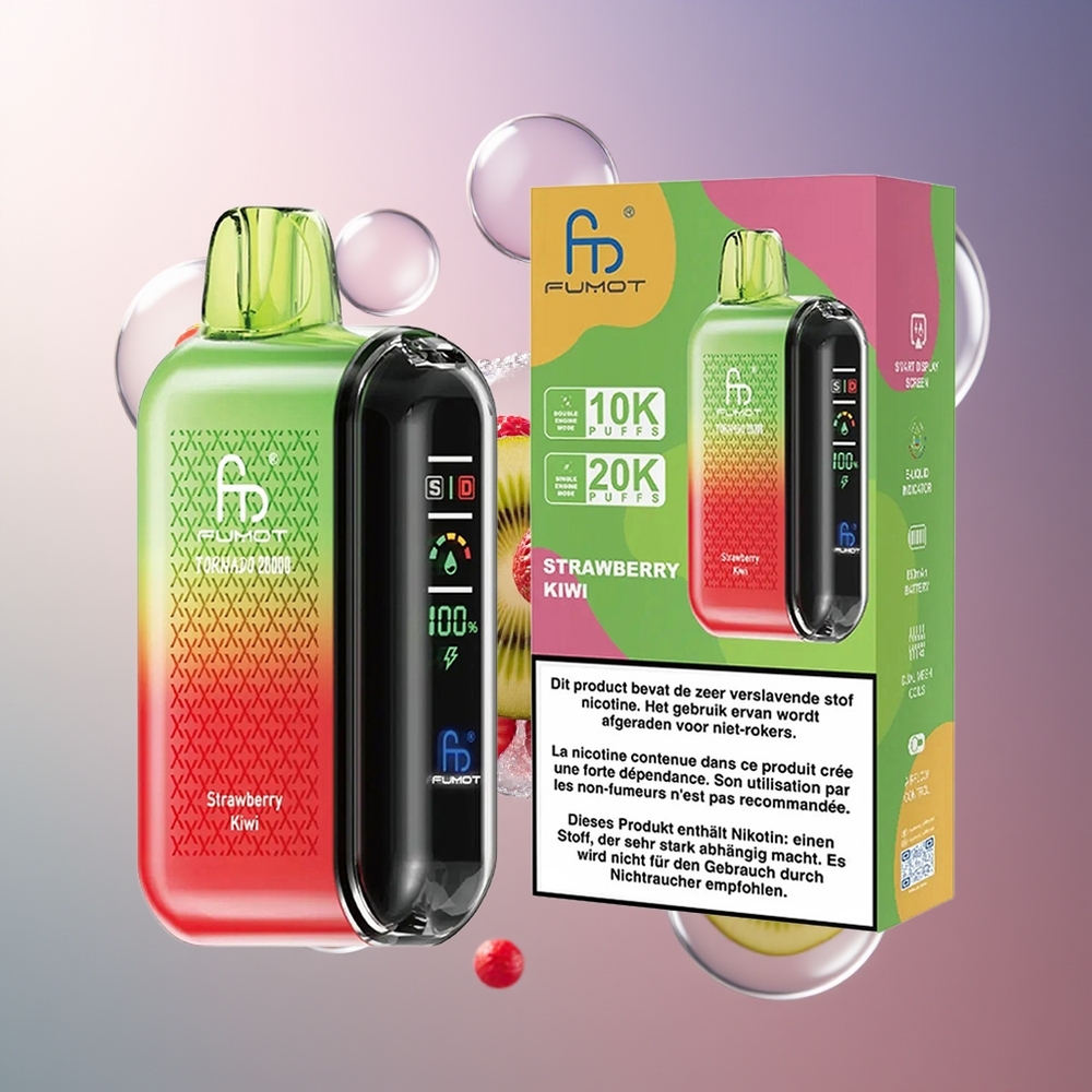 Fumot Tornado 20000 Puffs Dual Mesh Truskawka Kiwi