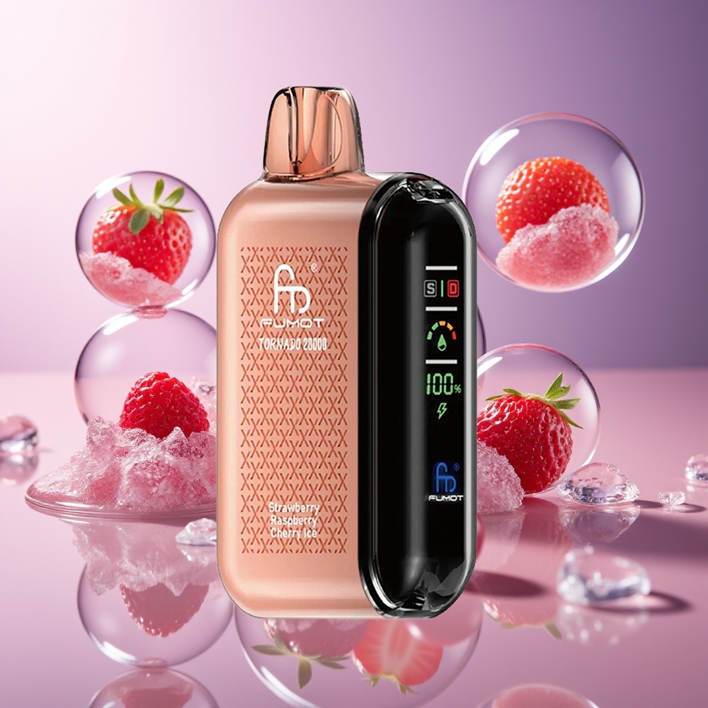Fumot Tornado 20000 Puffs Dual Mesh Truskawka Malina Wiśnia Lód