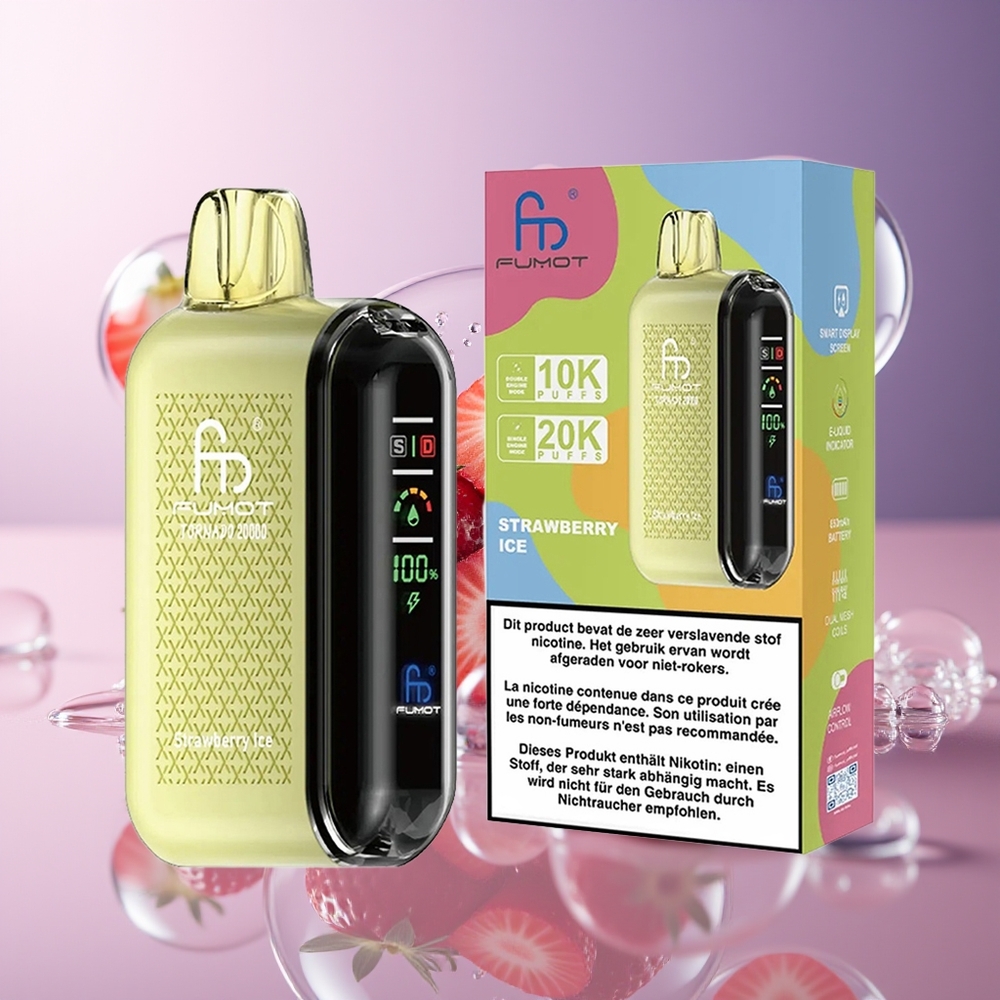 Fumot Tornado 20000 Puffs Dual Mesh Truskawkowy Lód