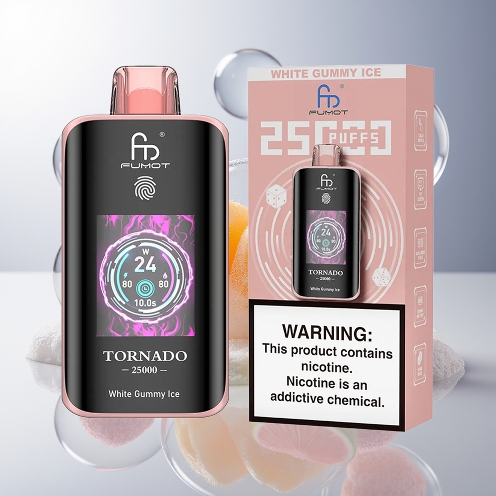 Fumot Tornado 25000 Puffs 20ml Biały Gummy Ice