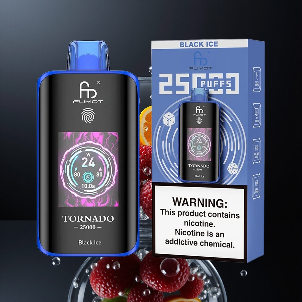 Fumot Tornado 25000 Puffs 20ml Czarny Lód