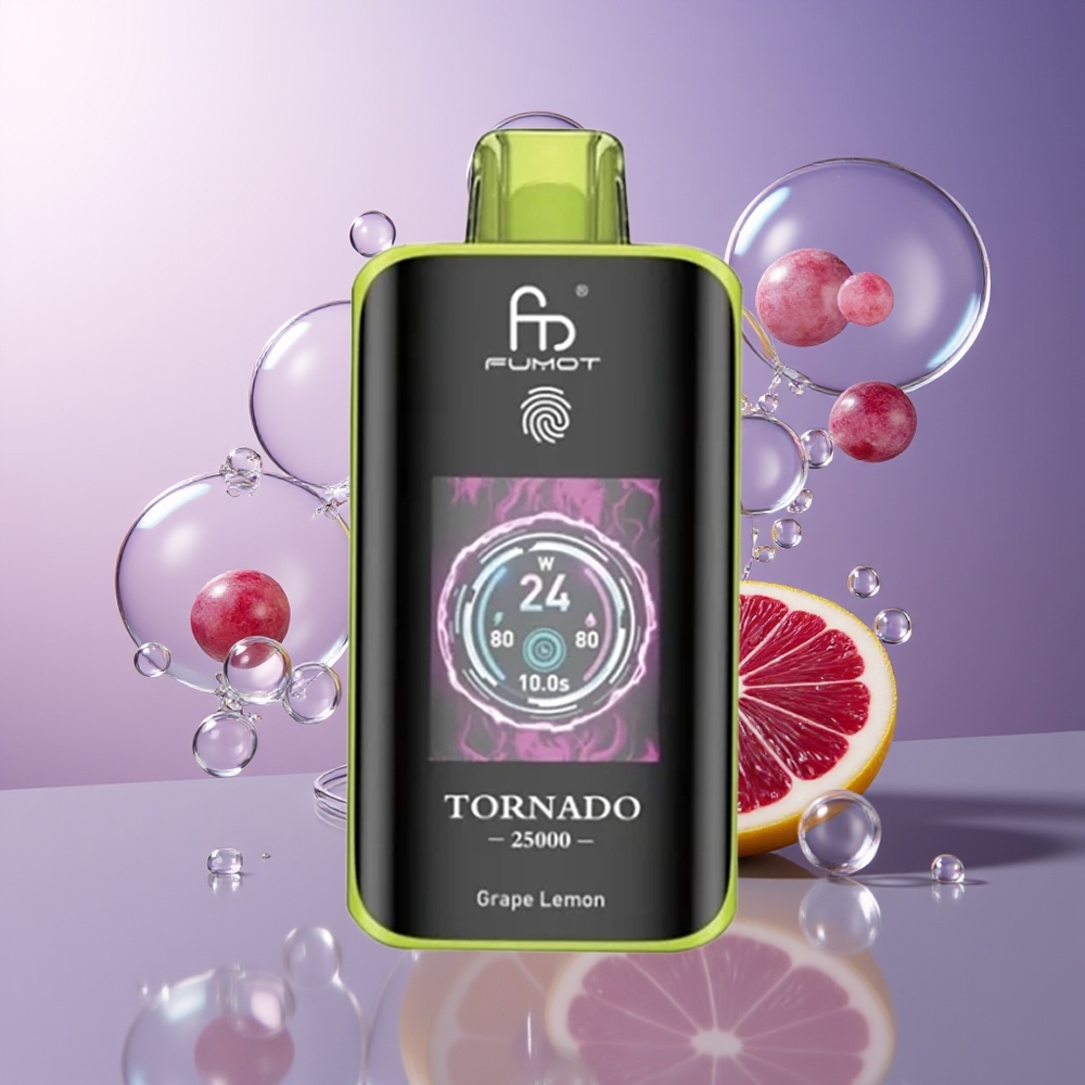 Fumot Tornado 25000 Puffs 20ml Winogrono Cytryna