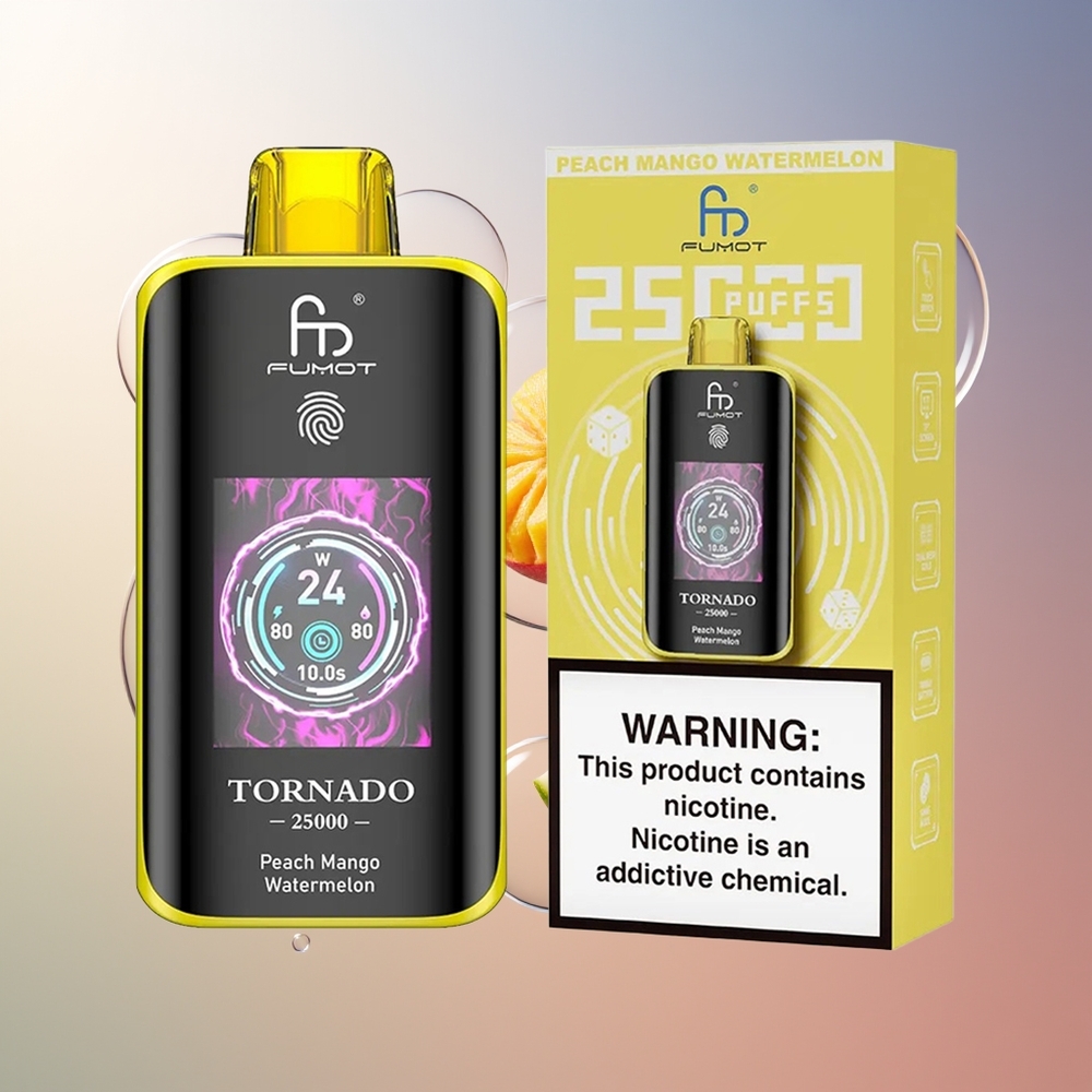 Fumot Tornado 25000 Puffs 700mAh Brzoskwinia Mango Arbuz
