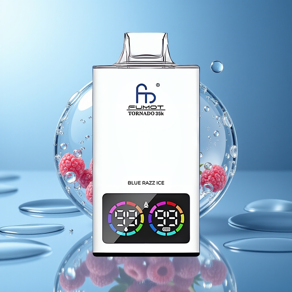 Fumot Tornado 35000 Podwójna Siatka Blue Razz Ice