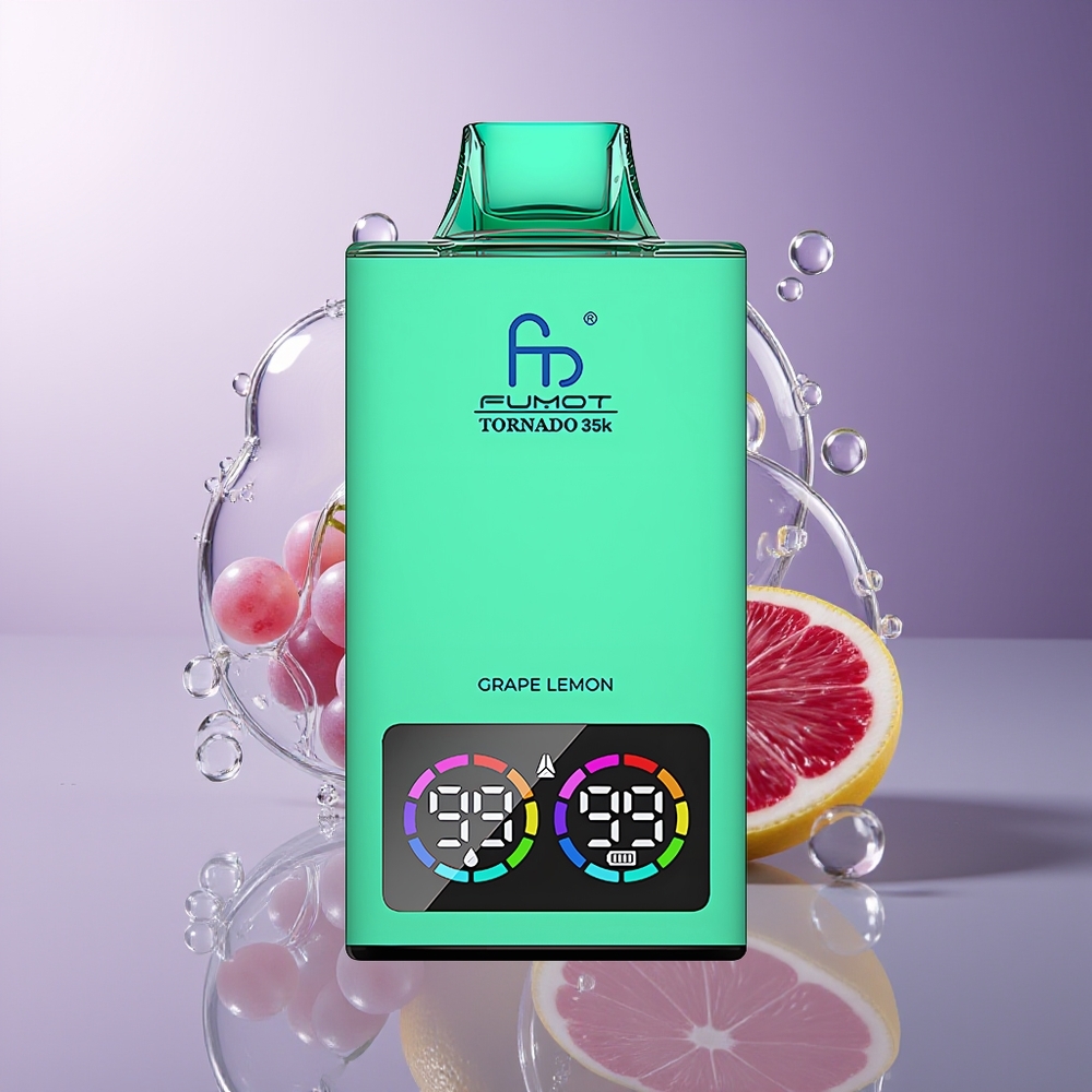 Fumot Tornado 35000 Winogrono Cytryna Podwójna Cewka