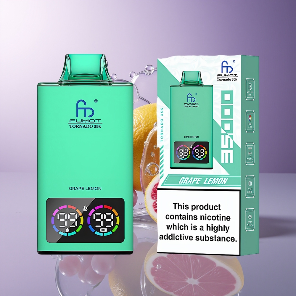 Fumot Tornado 35000 Winogrono Cytryna Podwójna Cewka