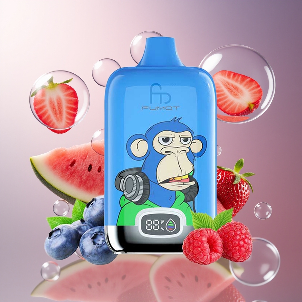 Fumot Tornado Digital Box 12000 Puffs Truskawka Arbuz MTŁ Typ-C Ładowanie