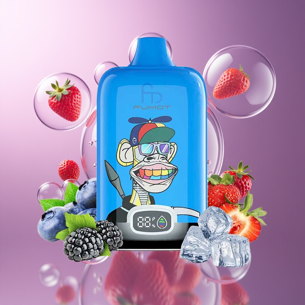 Fumot Tornado Digital Box 12000 Puffs Truskawka Winogrono MTL 20ml Typ-C Ładowanie