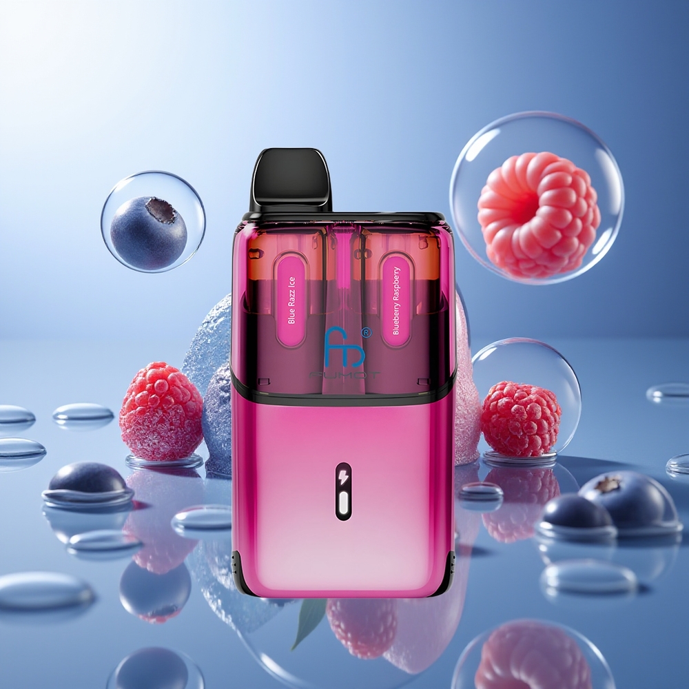 Fumot Ultra T32000 24ml Niebieska Malina Lód - Niebieska Jeżyna Malina