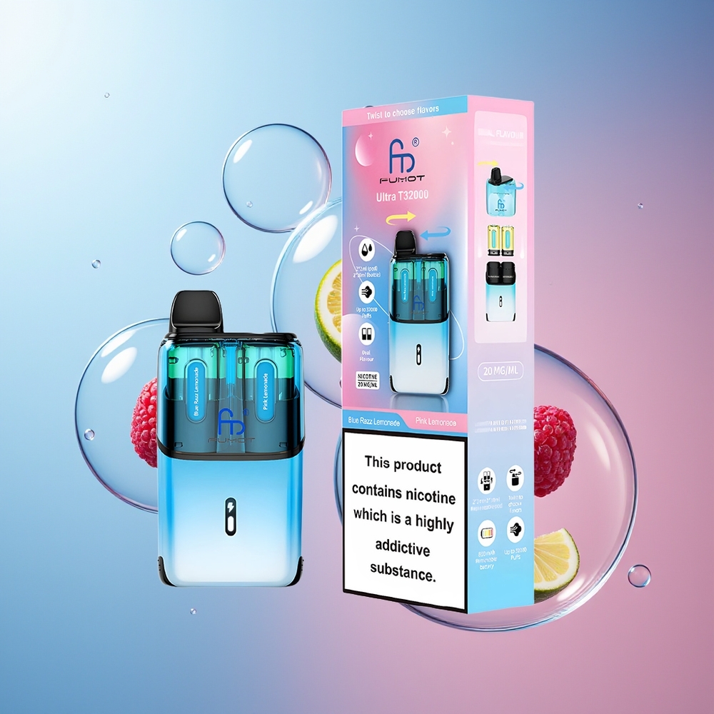 Fumot Ultra T32000 24ml Niebieska Malina Lemoniada - Różowa Lemoniada