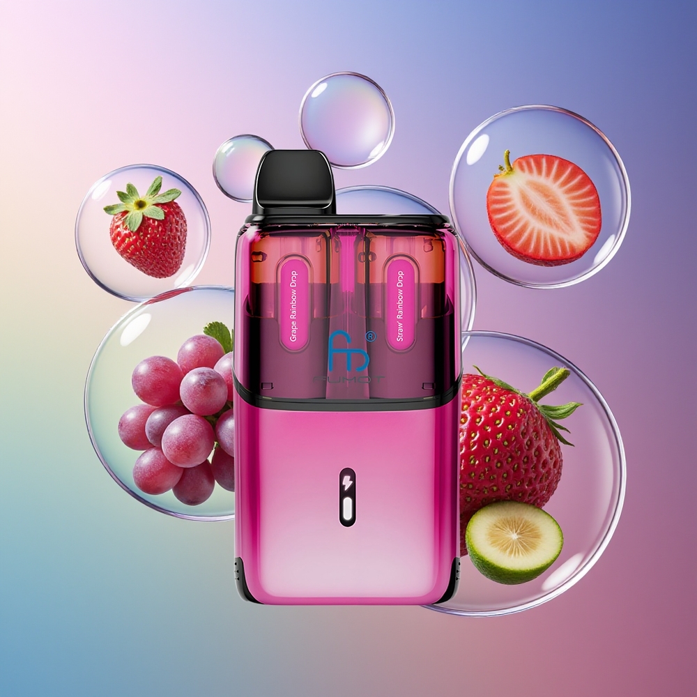 Fumot Ultra T32000 24ml Winogrono Tęczowe Krople - Truskawkowe Tęczowe Krople