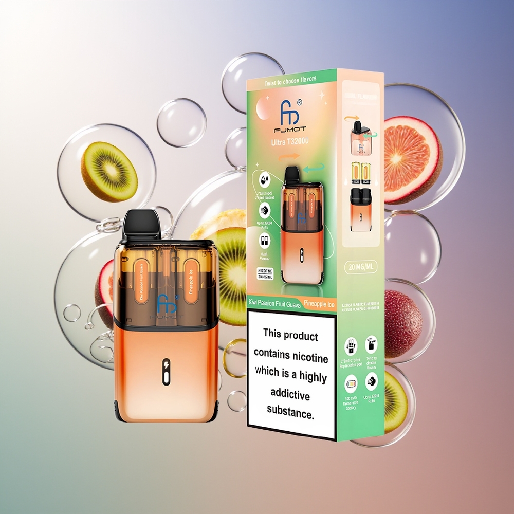 Fumot Ultra T32000 32000 Puffów Jednorazowe E-papierosy Kiwi Marakuja Gujawa - Ananasowy Lód