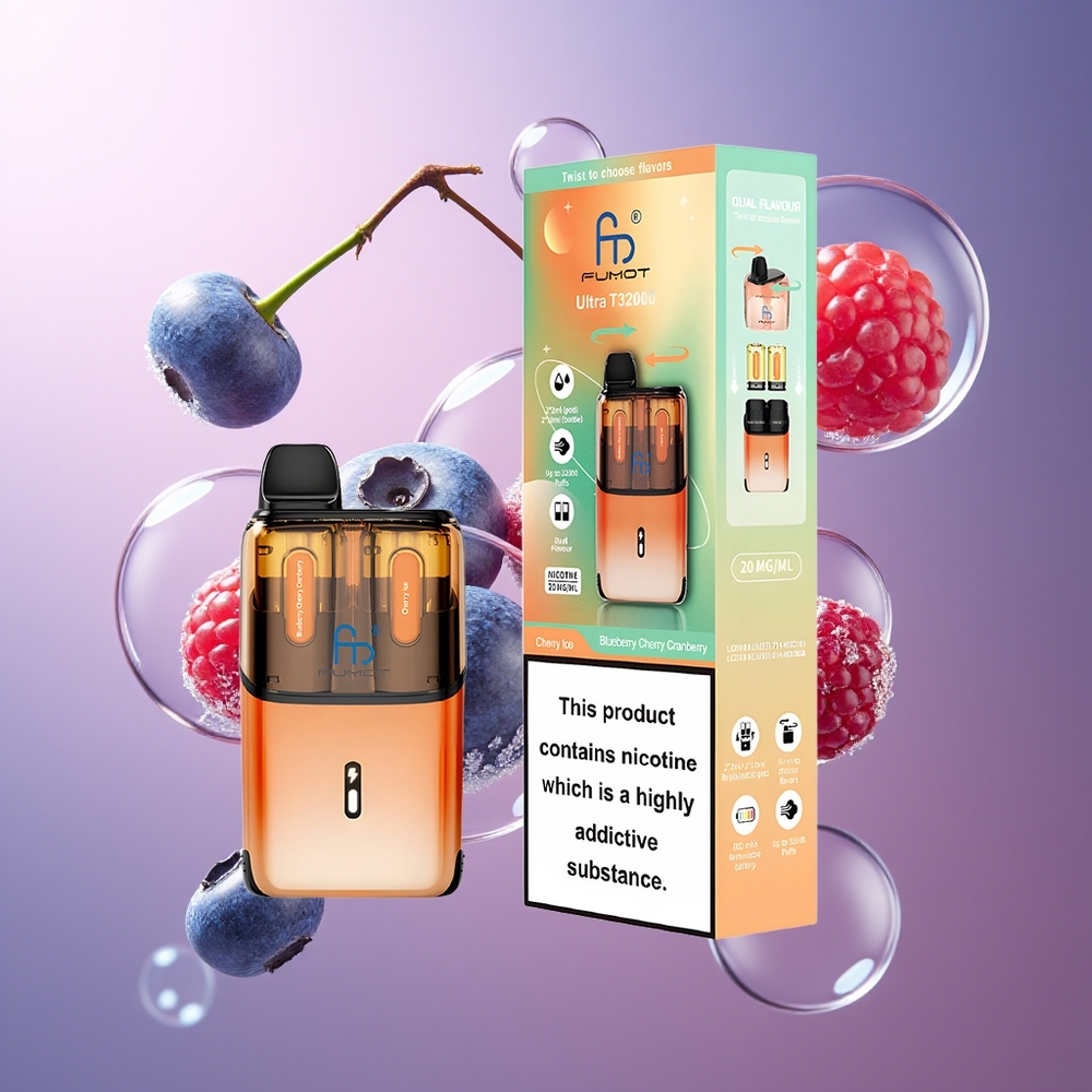 Fumot Ultra T32000 800mAh Jagoda Wiśnia Żurawina - Wiśnia Lód