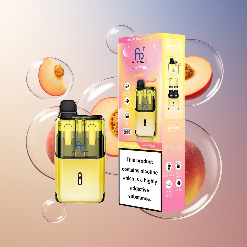 Fumot Ultra T32000 Potrójne Mango - Soczysta Brzoskwinia z Ładowaniem Type-C