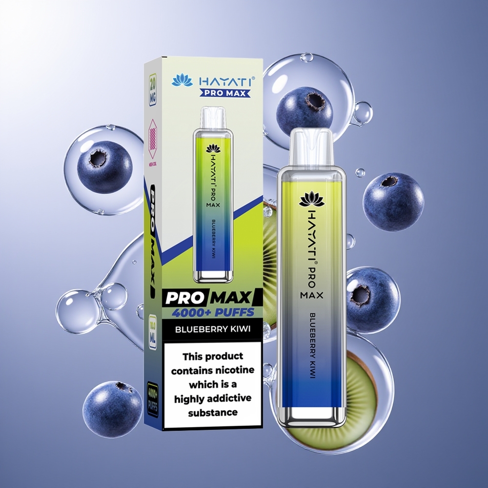 Hayati Pro Max 4000 Puffs 1400mAh Jednorazowy Vape Borówka Kiwi