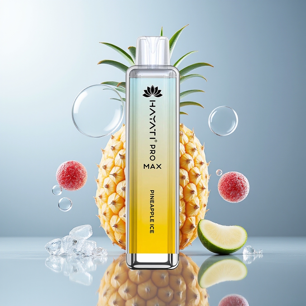 Hayati Pro Max 4000 Puffs Jednorazowy Vape Ananas Lód z LED