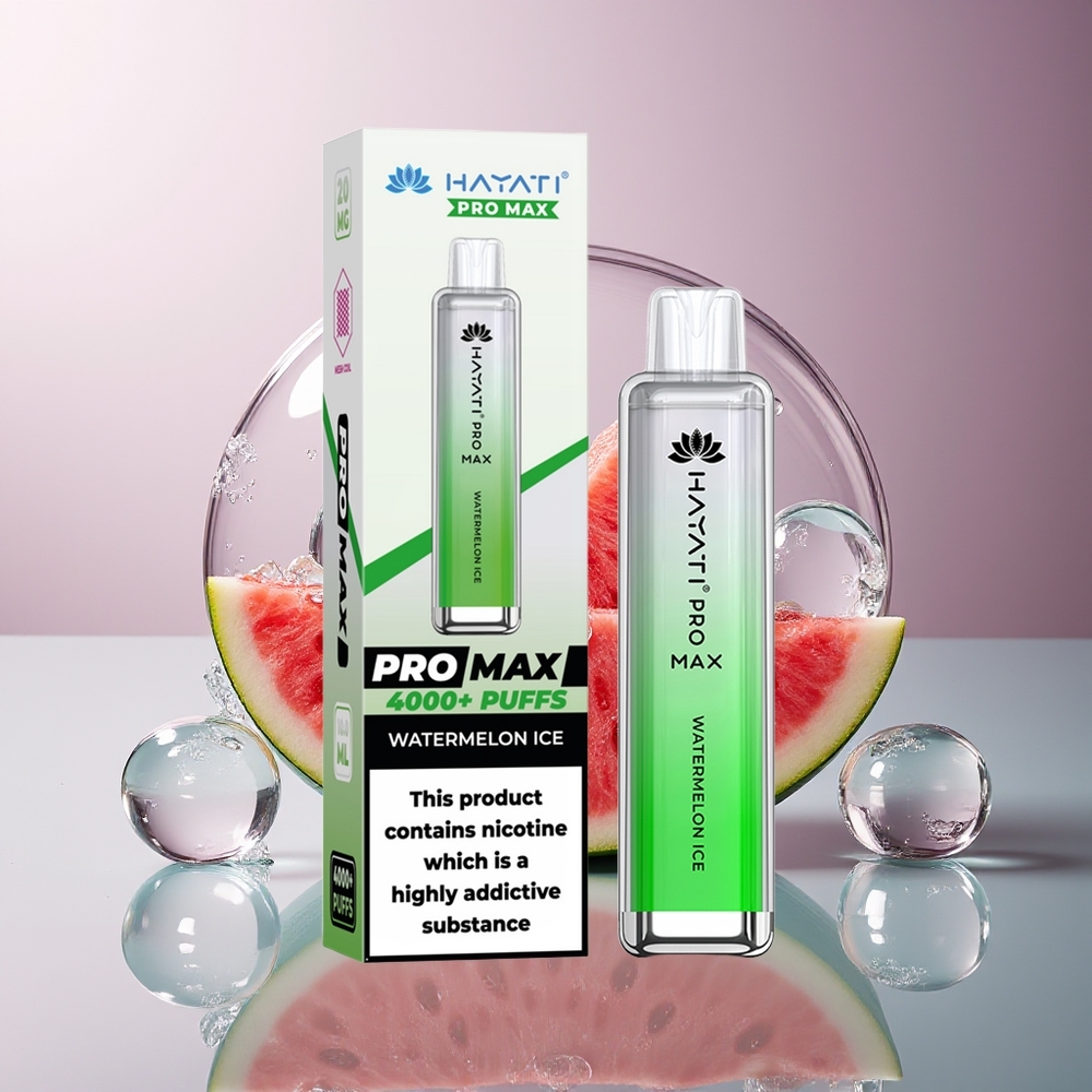 Hayati Pro Max 4000 Puffs Jednorazowy Vape Arbuzowy Lód z Akumulatorem 1400mAh