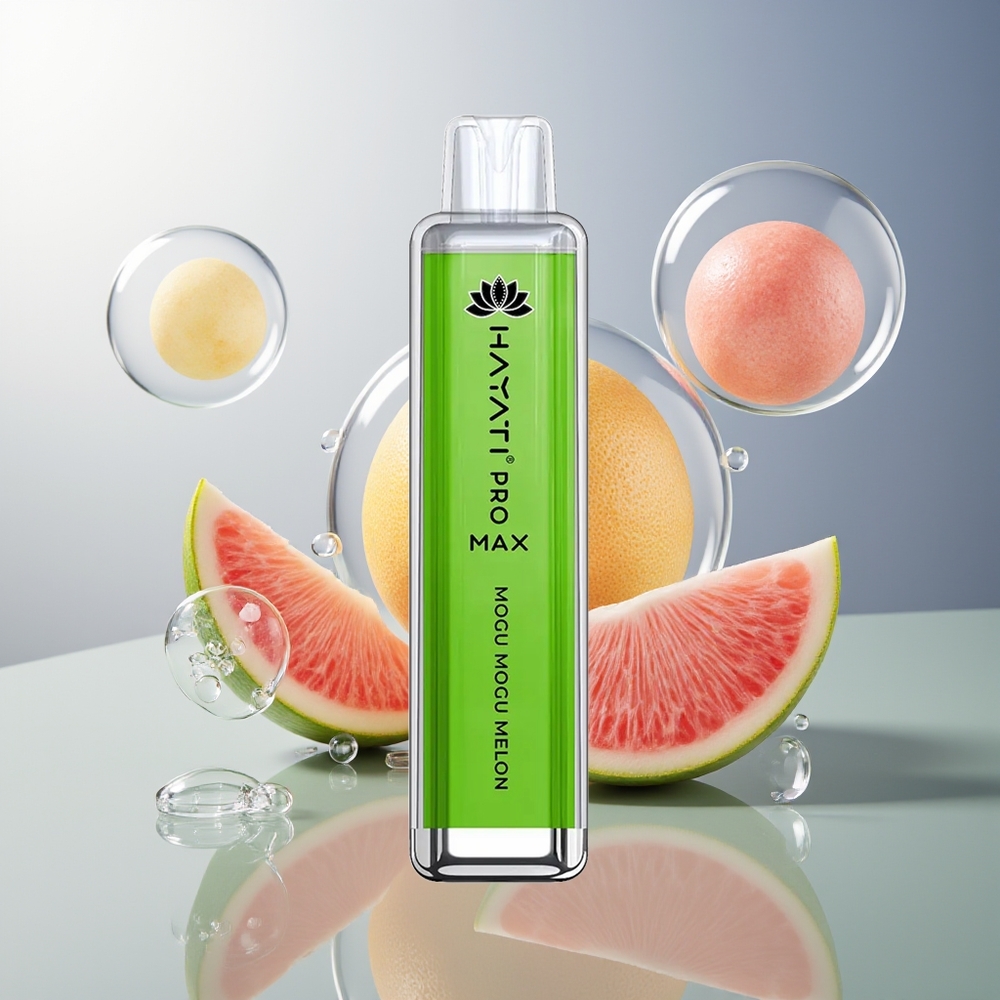 Hayati Pro Max 4000 Puffs Jednorazowy Vape Mogu Mogu Melon Ładowalna Bateria